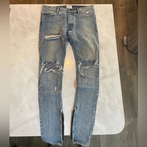 Fear Of God Destroyed Denim (Fourth Collection) Skinny Fit Size 31 Lightly Worn